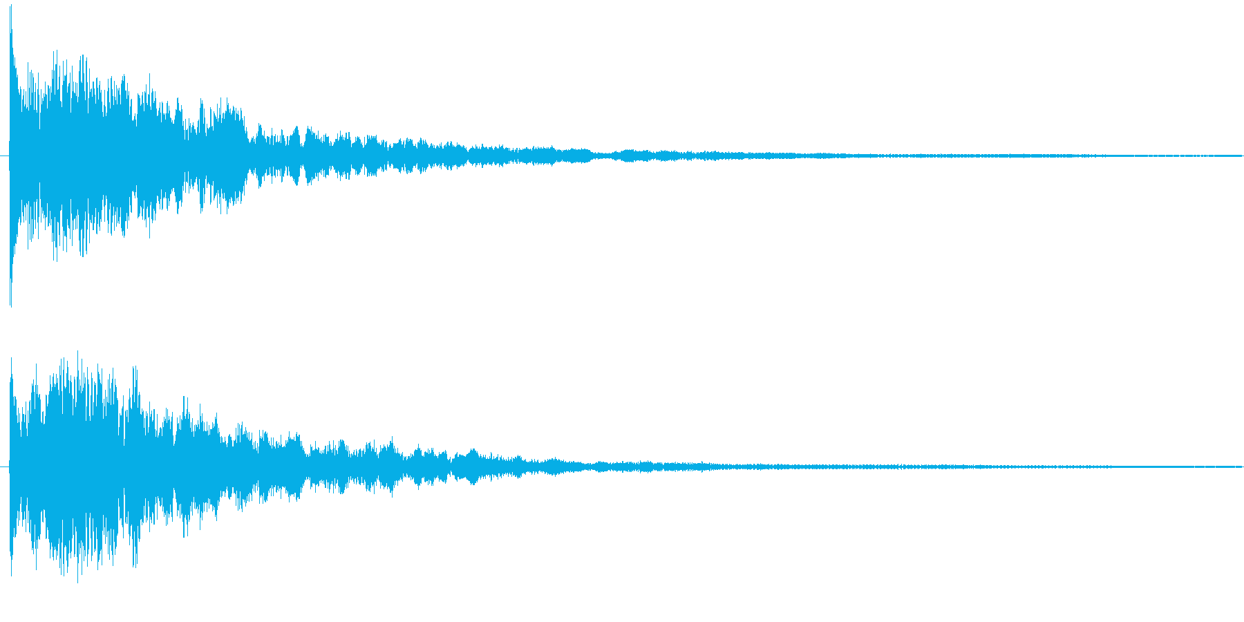 エフェクティブな効果音です。の再生済みの波形