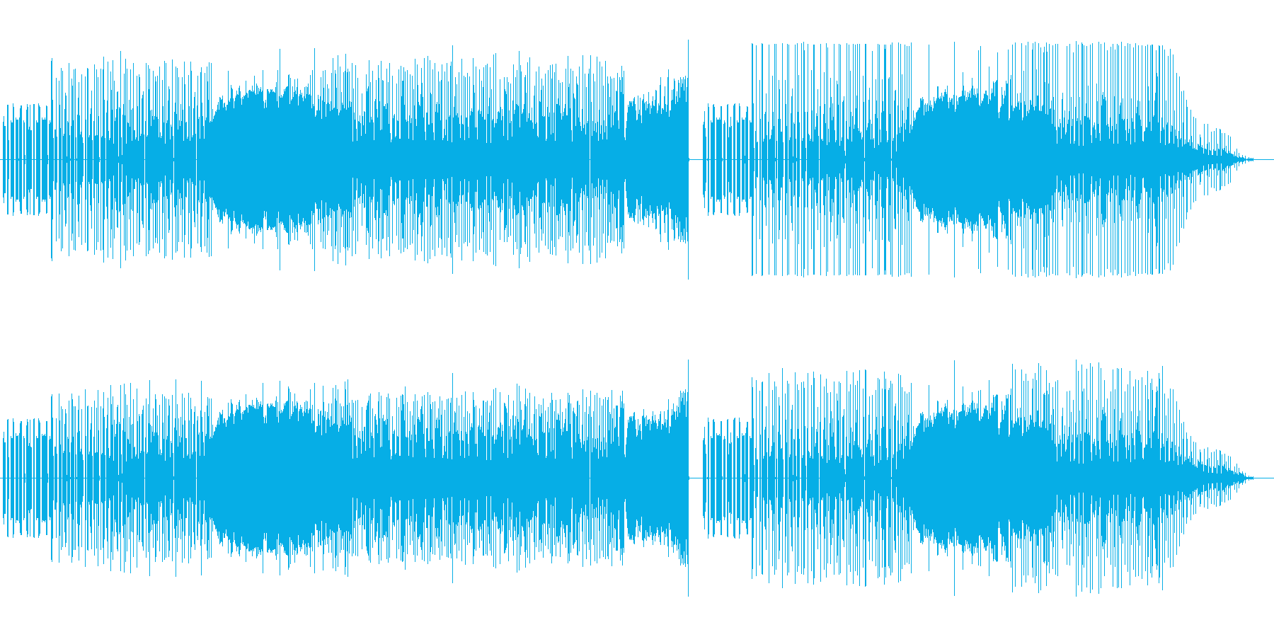 ファミリーコンピューターな音楽の再生済みの波形