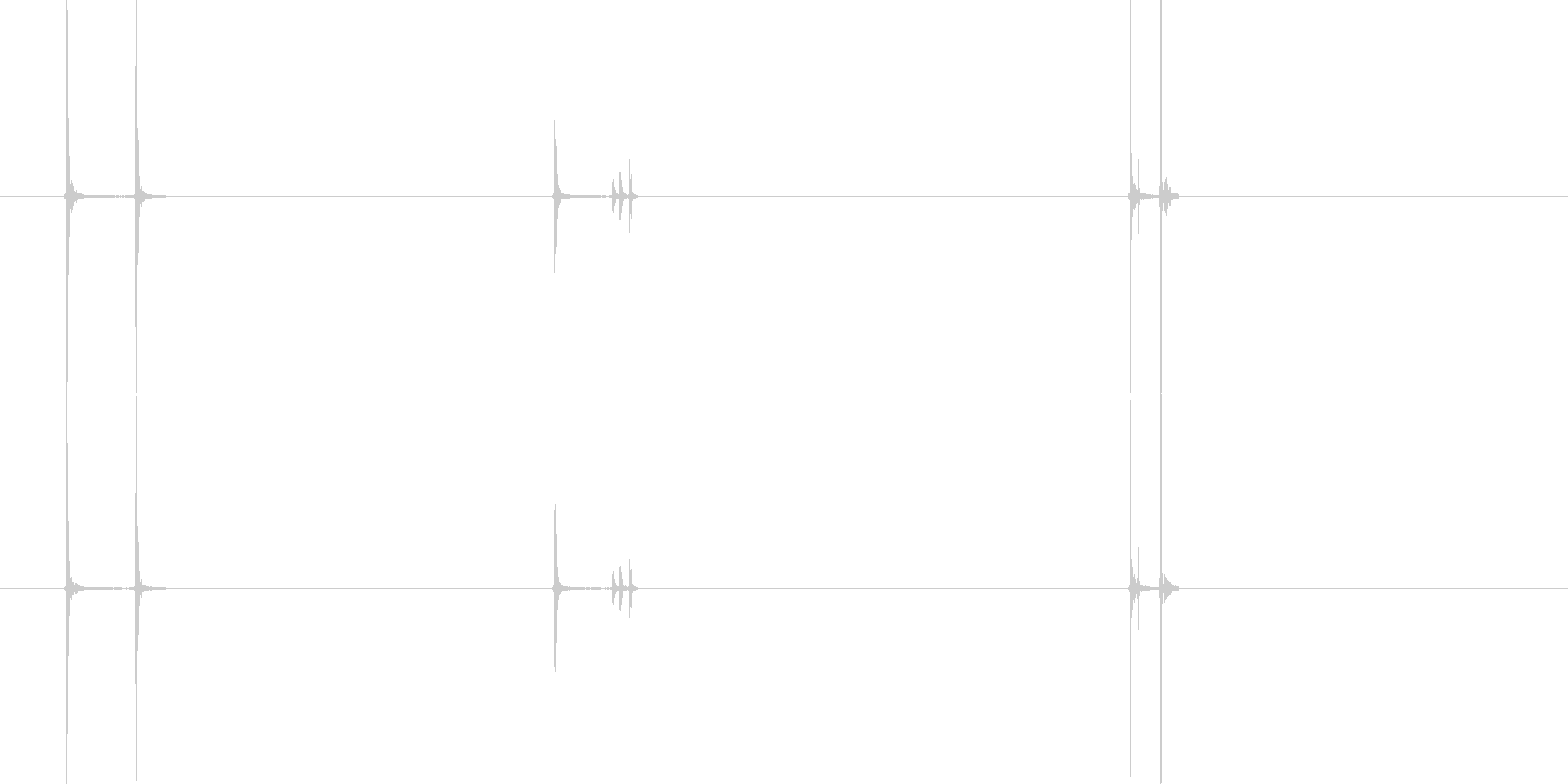 眼鏡を指で押し上げるときの音の未再生の波形