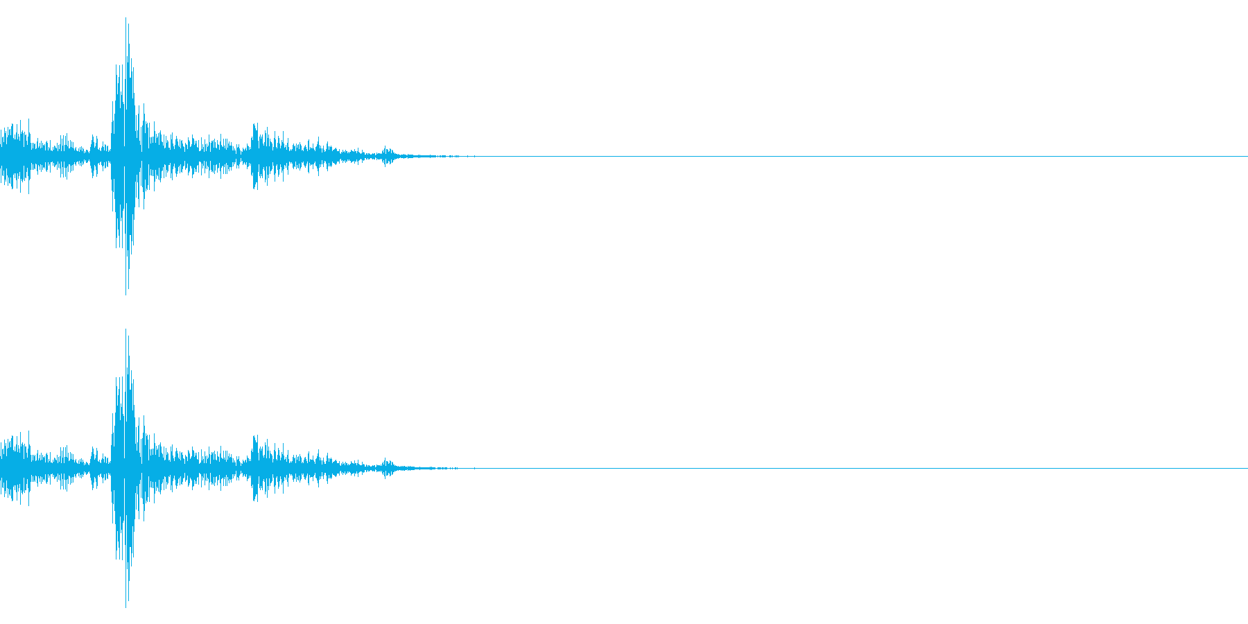チャッ(シンプルな選択音、キー入力)の再生済みの波形