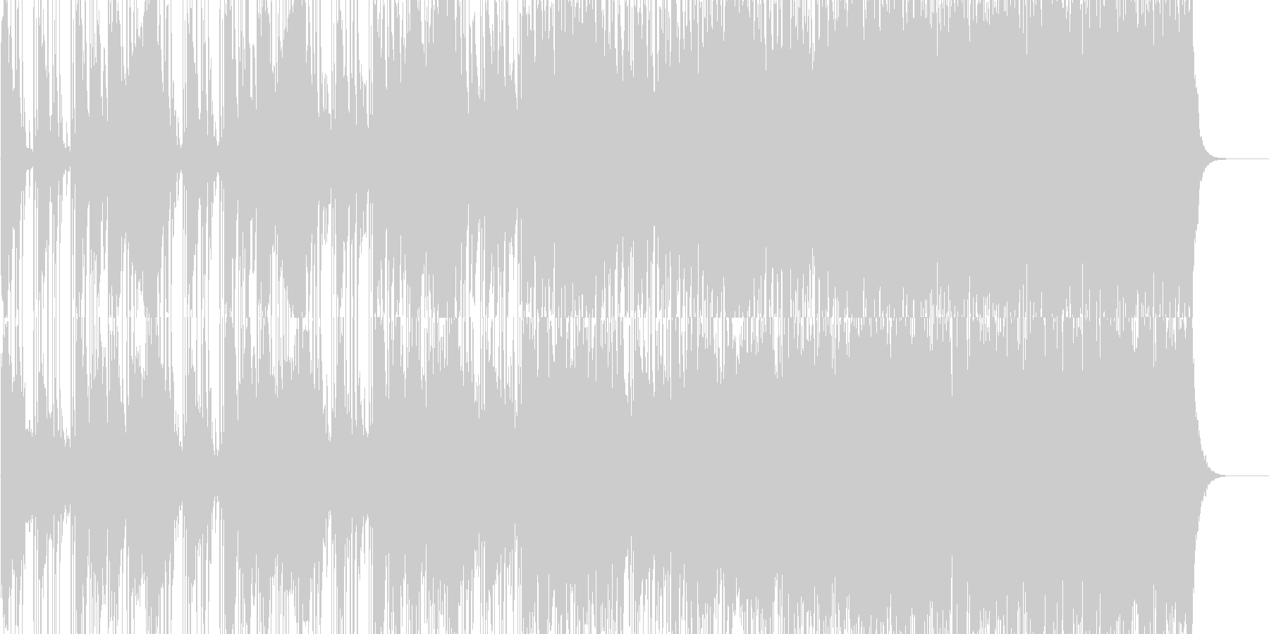 壮大な青い海を爽やかに泳ぐ癒し系の映像にの未再生の波形