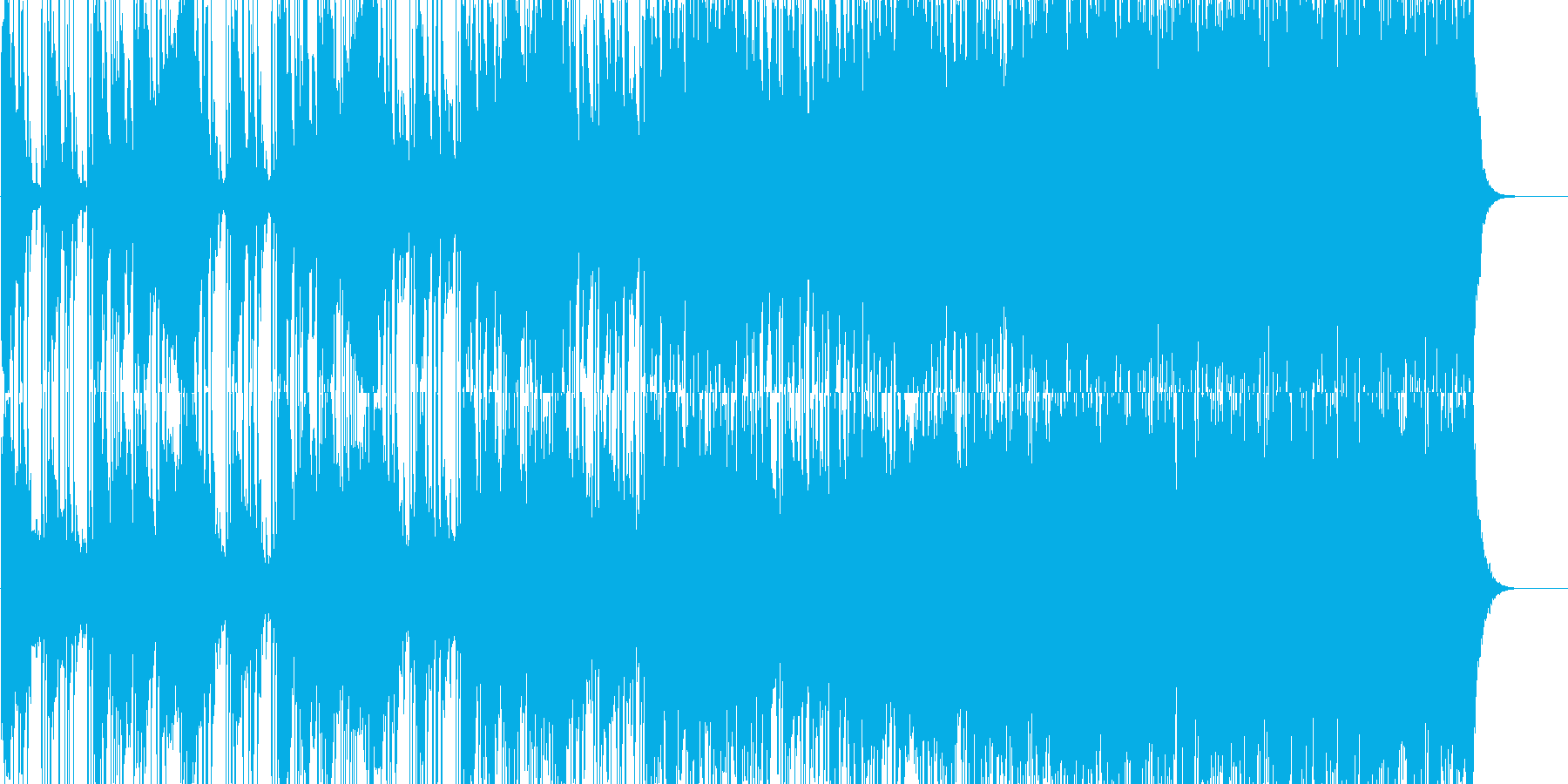 壮大な青い海を爽やかに泳ぐ癒し系の映像にの再生済みの波形