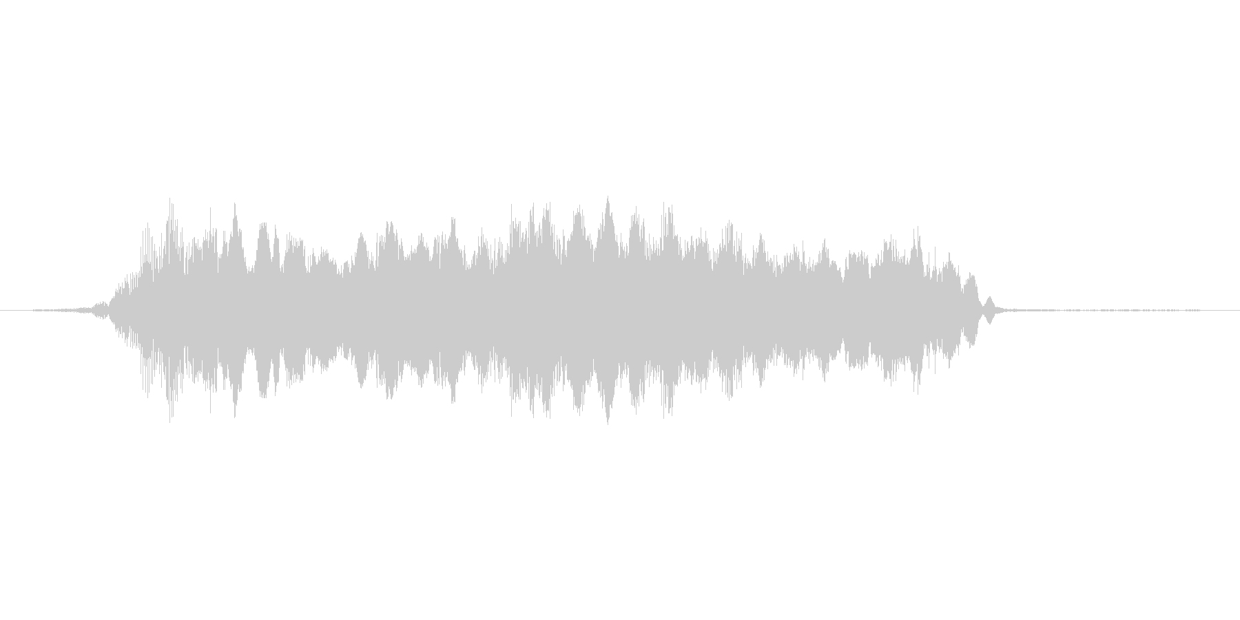おばけの叫び声の未再生の波形