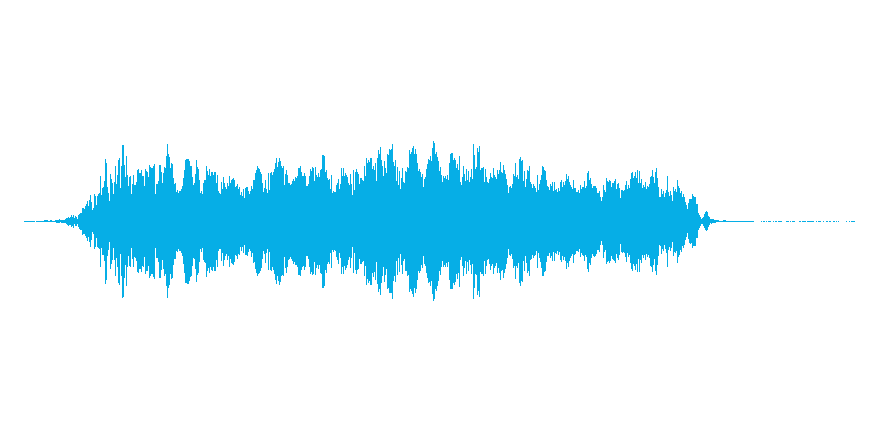 おばけの叫び声の再生済みの波形