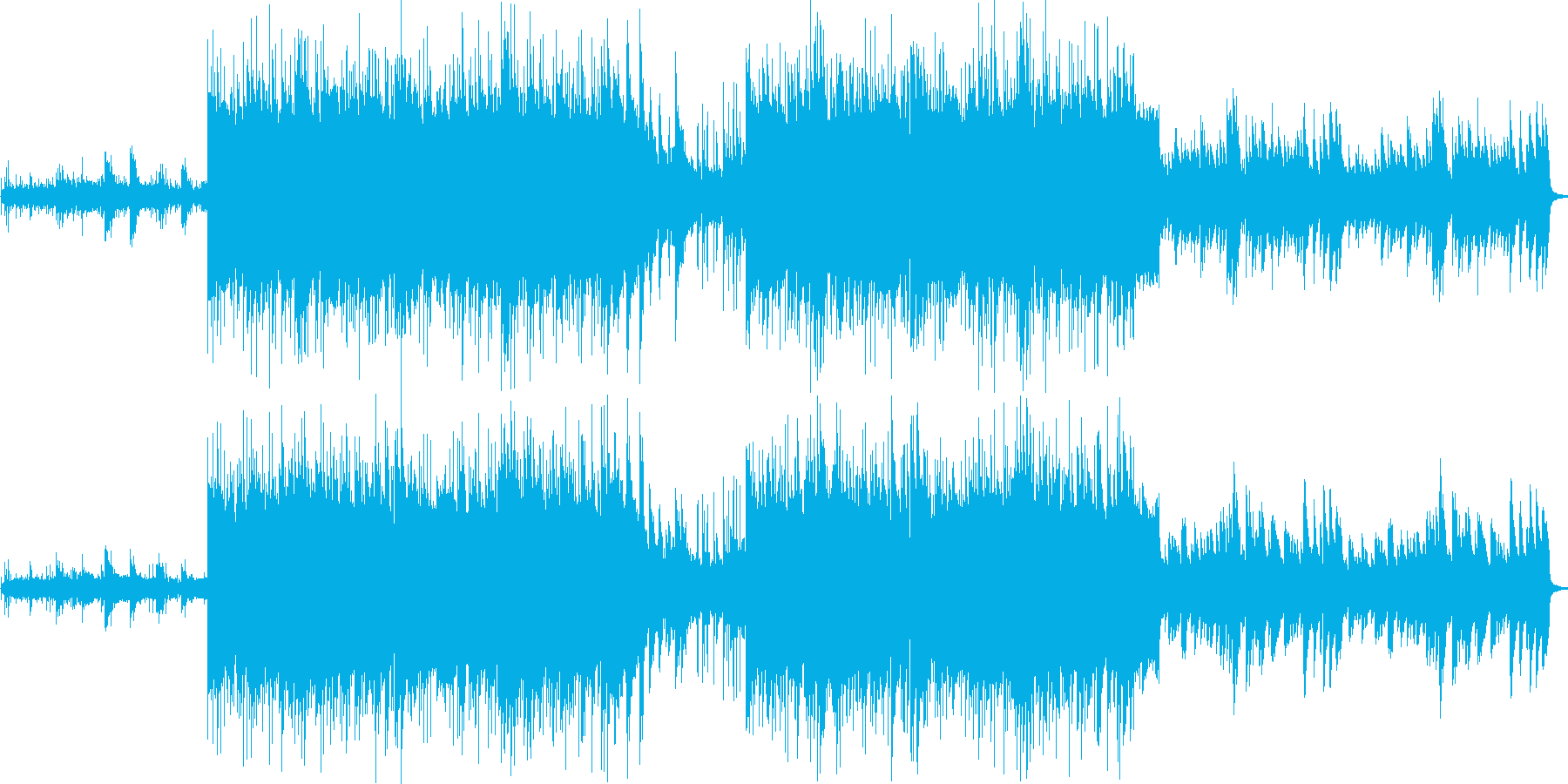 止められない感情 切ないピアノの再生済みの波形