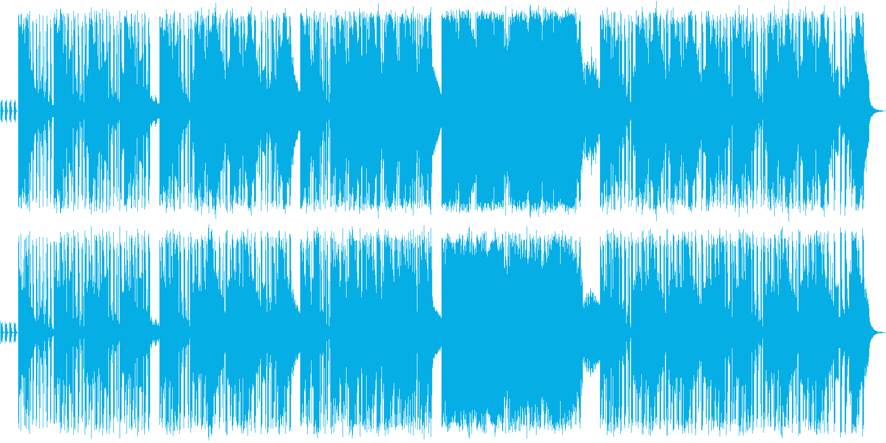 暗いイメージの洞窟やフィールド曲の再生済みの波形
