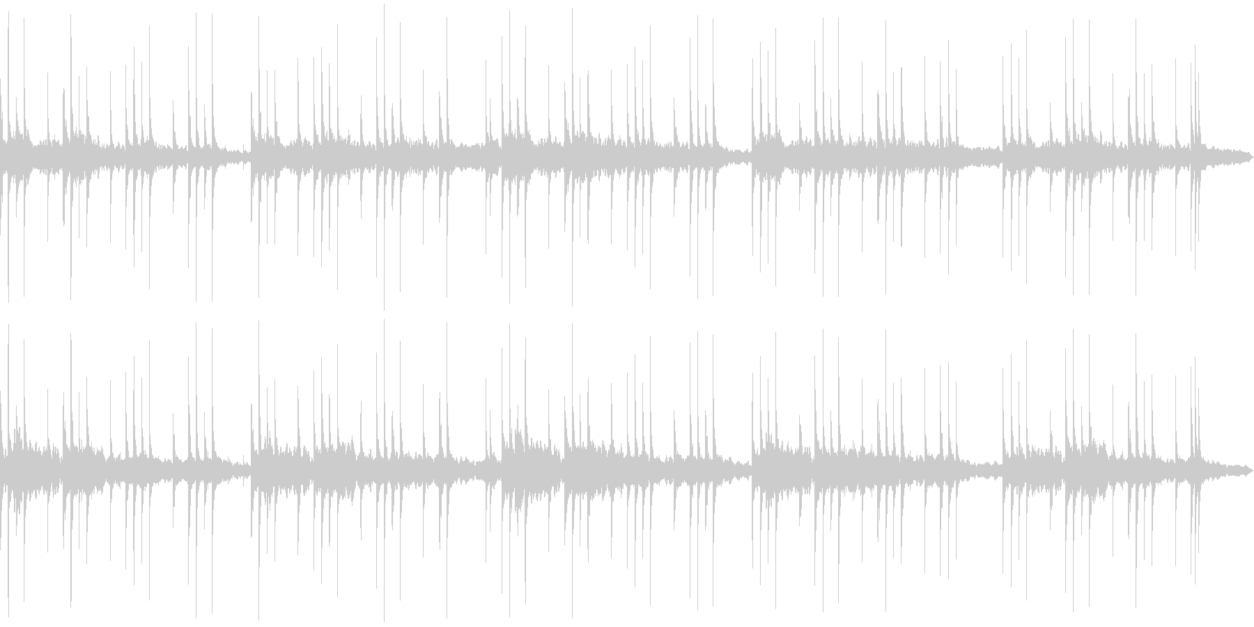 乾いた音の不気味な雰囲気のループ用楽曲の未再生の波形
