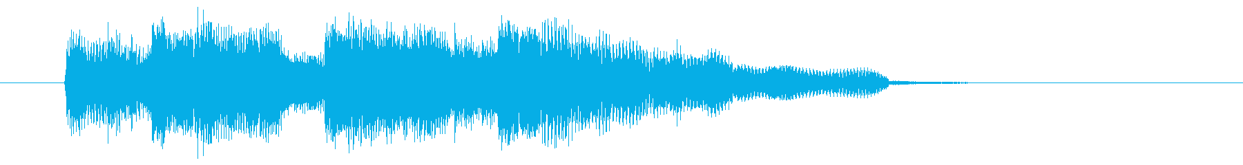 落ち着いた音色のシンセによるジングル曲の再生済みの波形