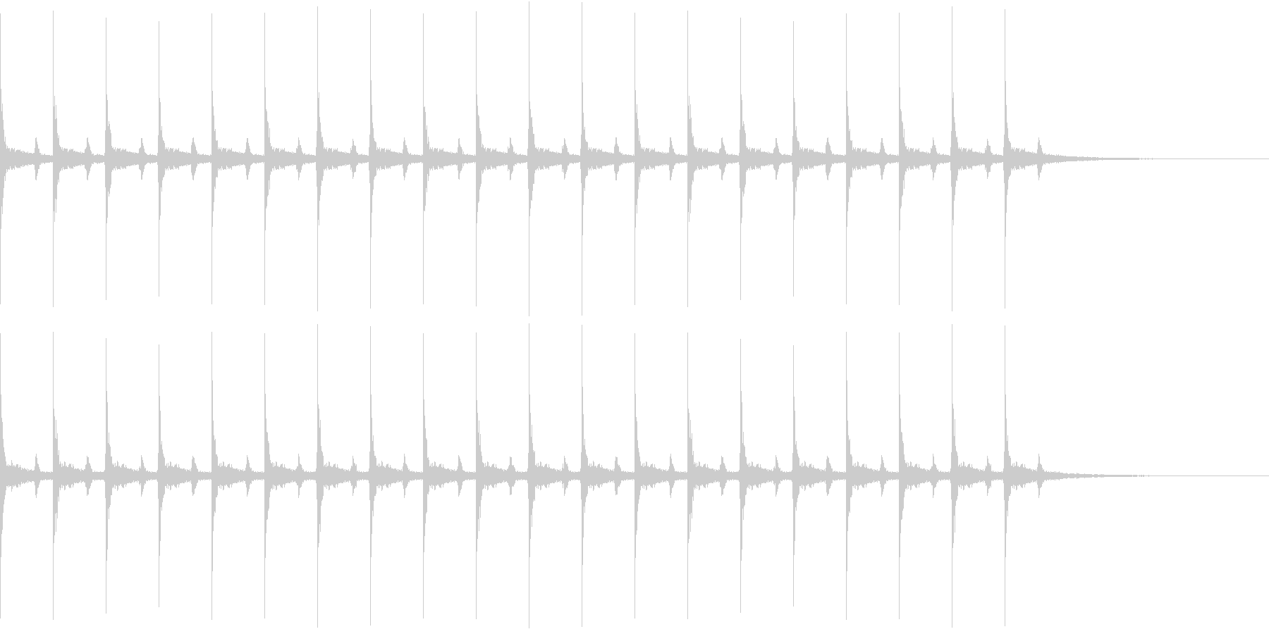 心の中の音シリーズ 時計の秒針と心臓音の未再生の波形