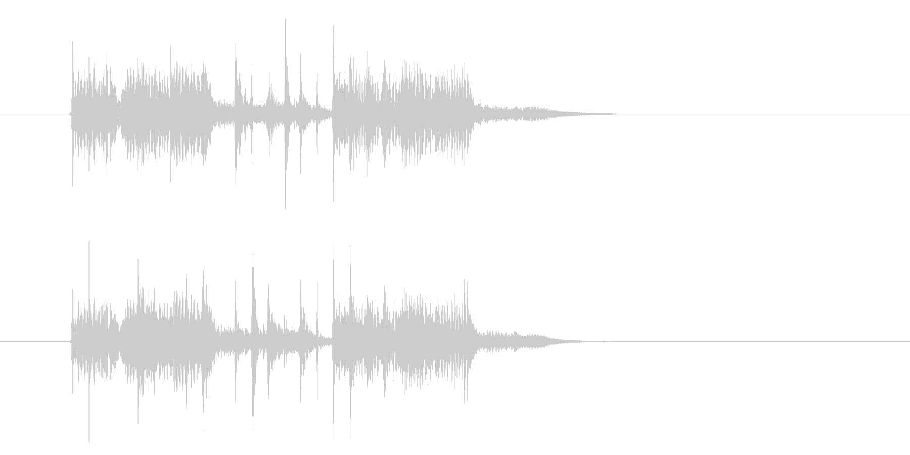 パーカッションの音に浮遊感があるシンセ曲の未再生の波形