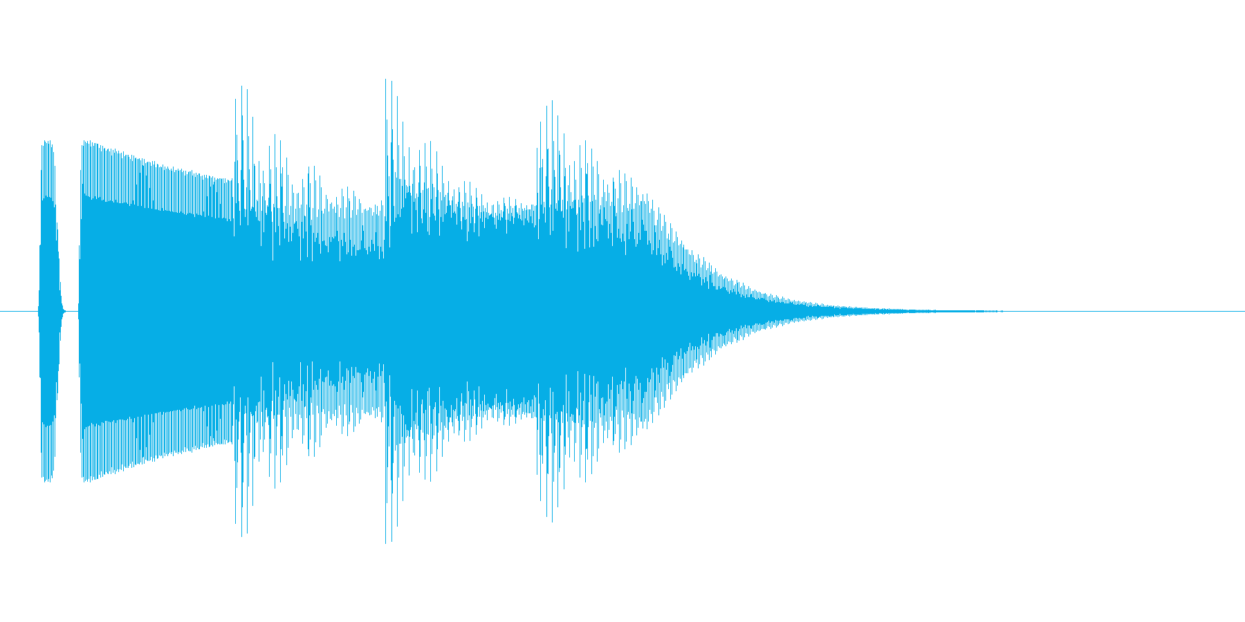 正解の音。「ピンポンピンポン」の再生済みの波形