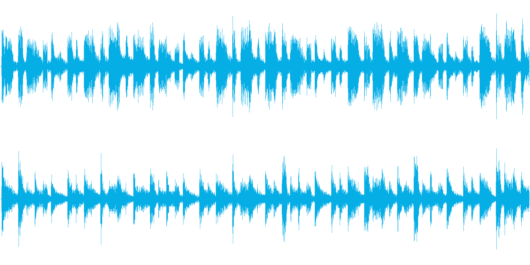 ドラムを強調した楽曲です。の再生済みの波形