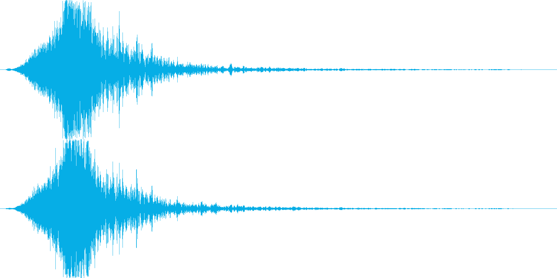 裂けるような破裂音の再生済みの波形