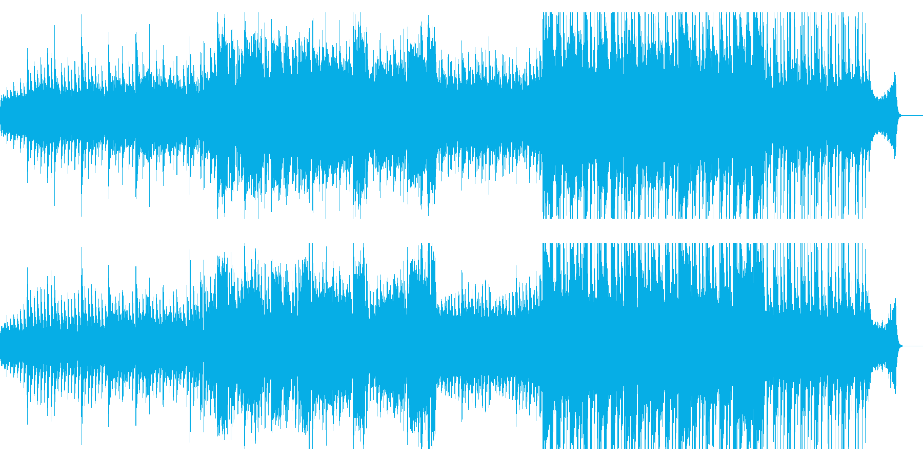 ピアノと尺八の美しい切ない和風曲の再生済みの波形
