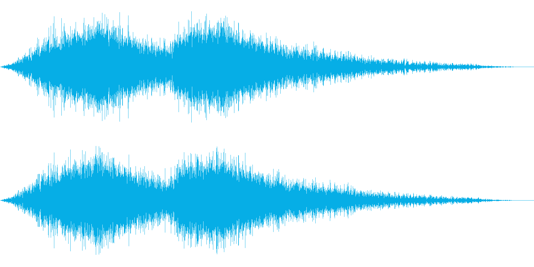 寒い感じのする風の音2の再生済みの波形