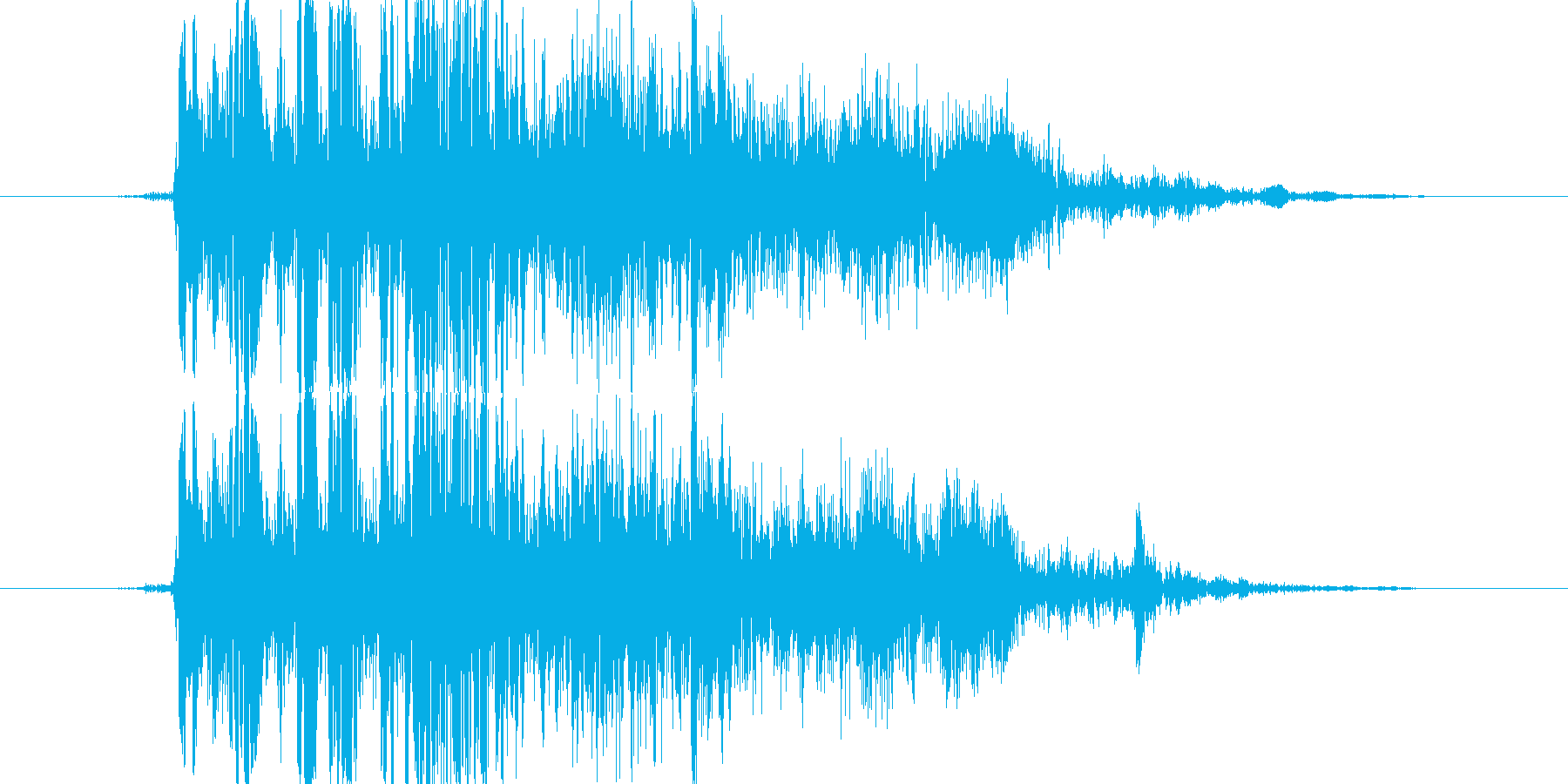 剣で斬る(ゲーム風の斬撃音)の再生済みの波形