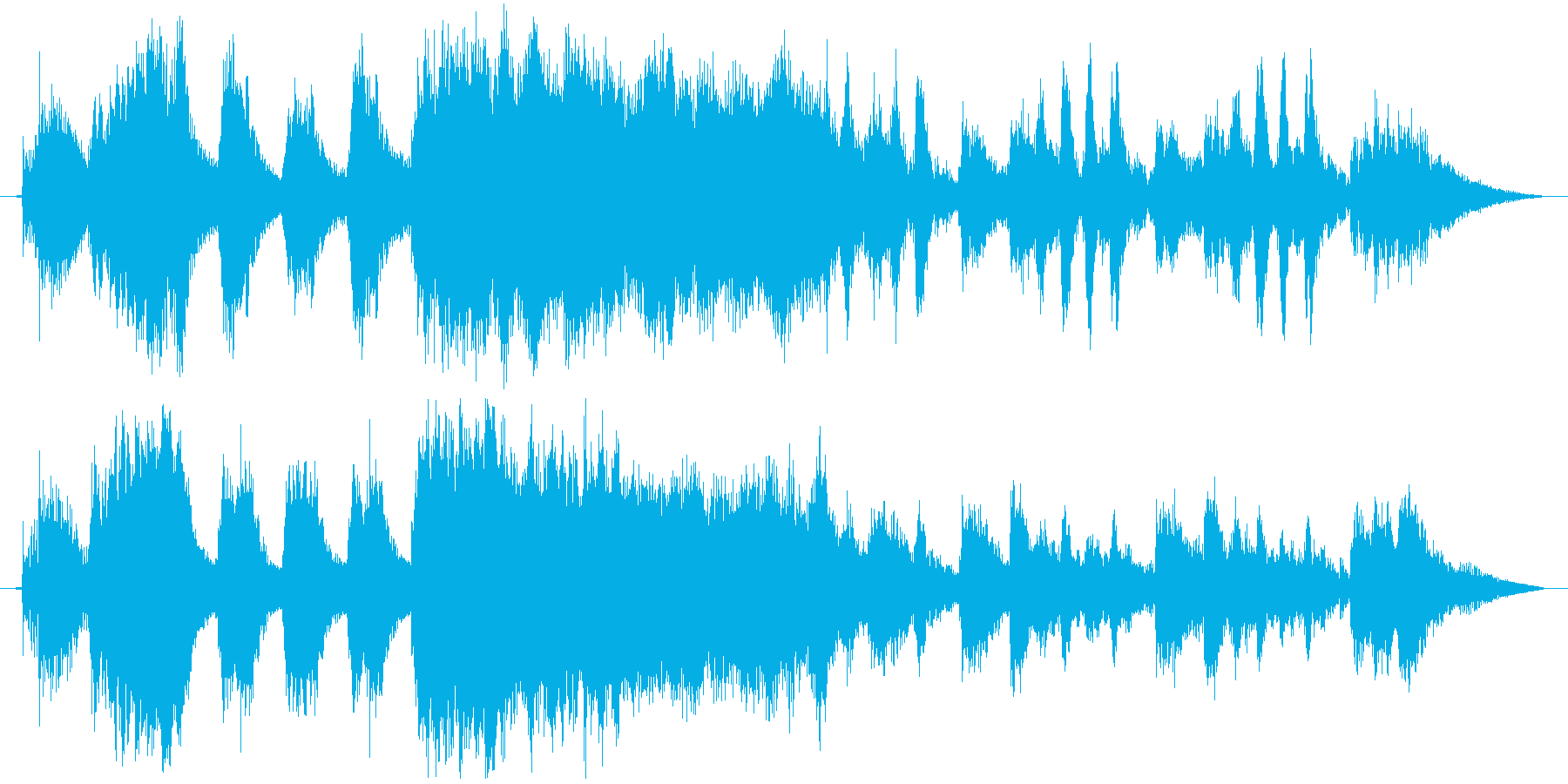 琴を使用した和風オープニング曲の再生済みの波形