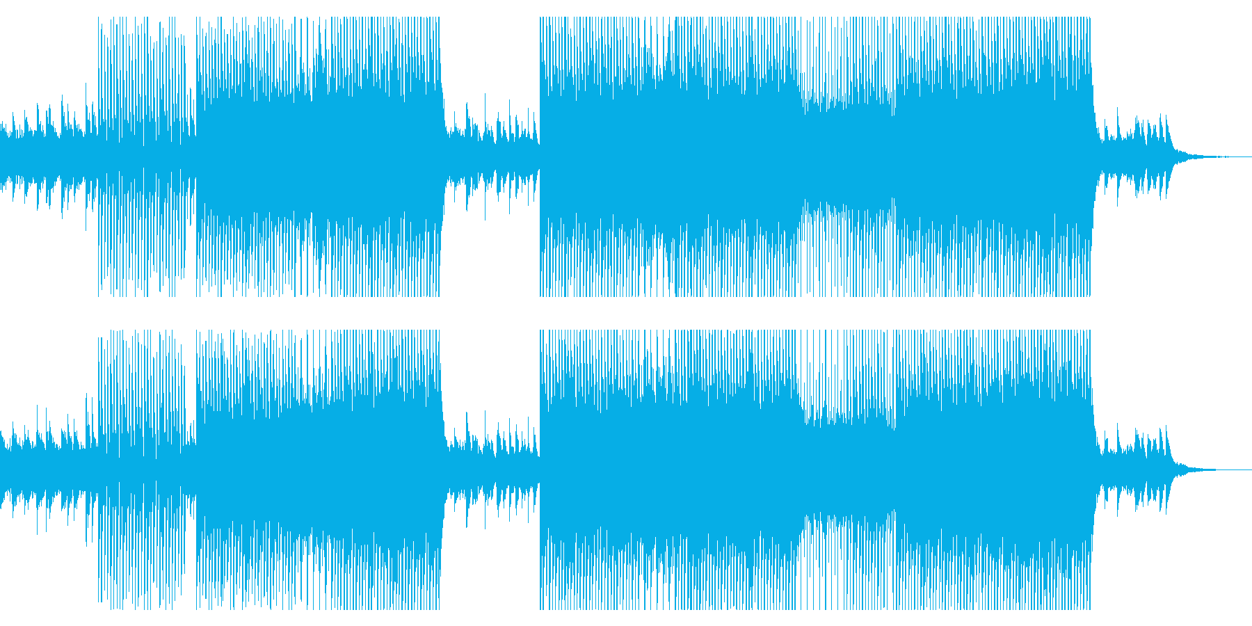 ポップで爽やかなハウス曲の再生済みの波形