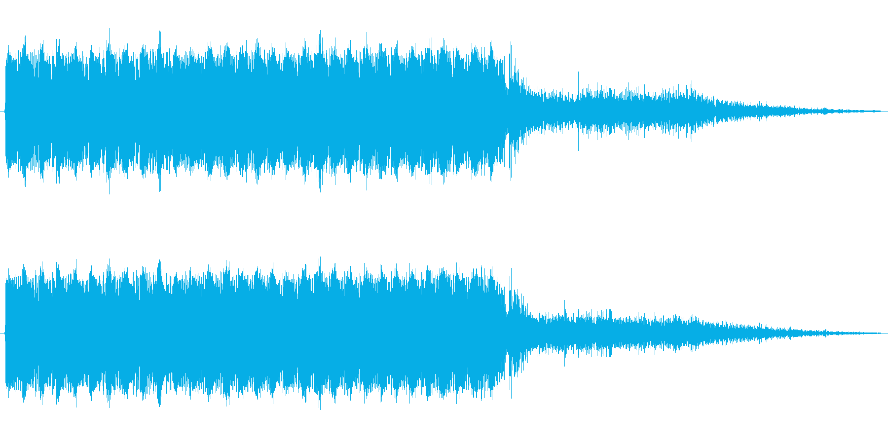 ライフルの連射音の再生済みの波形