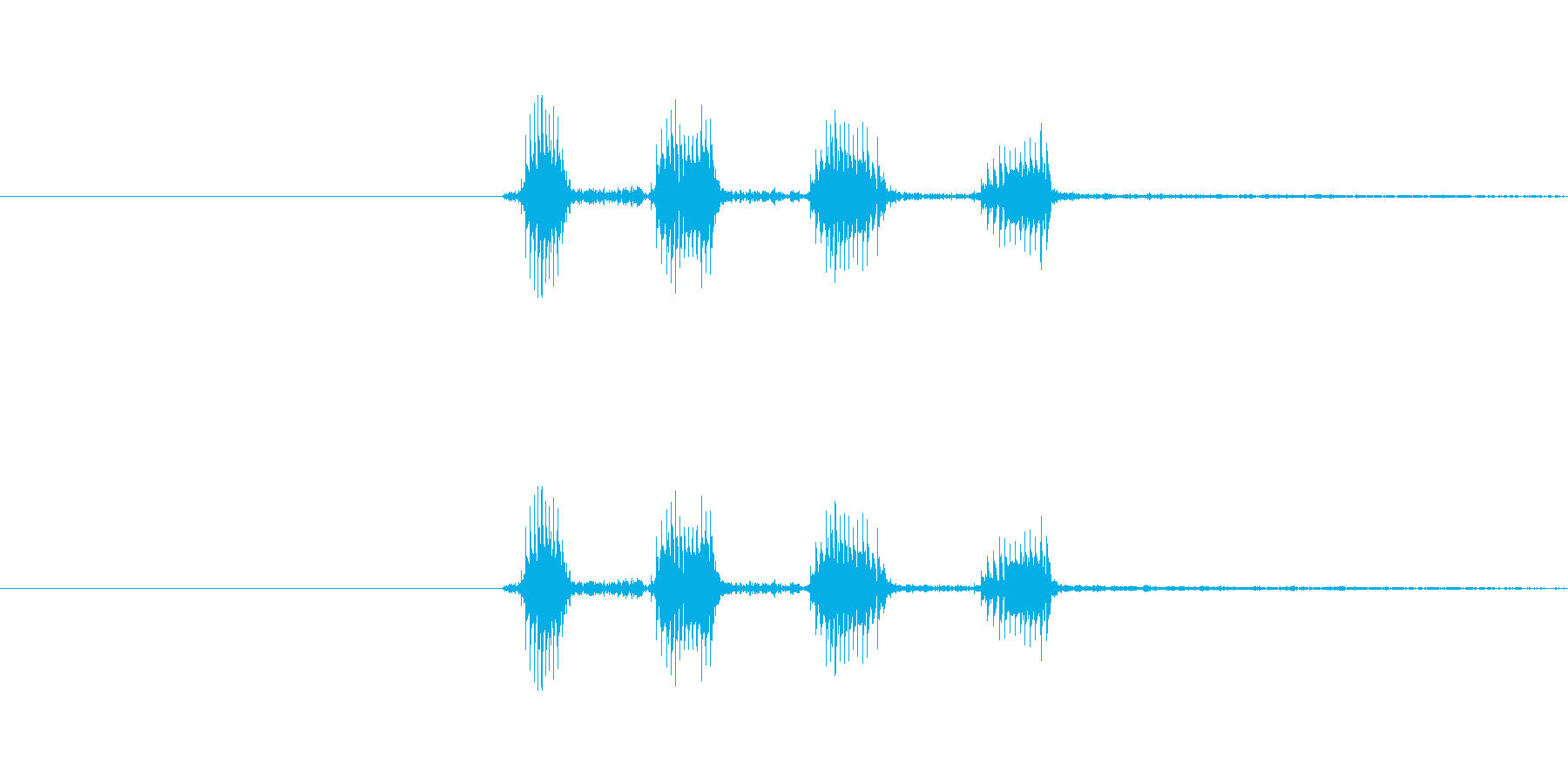 キャラクターの笑い声(キャハハ)中程音の再生済みの波形