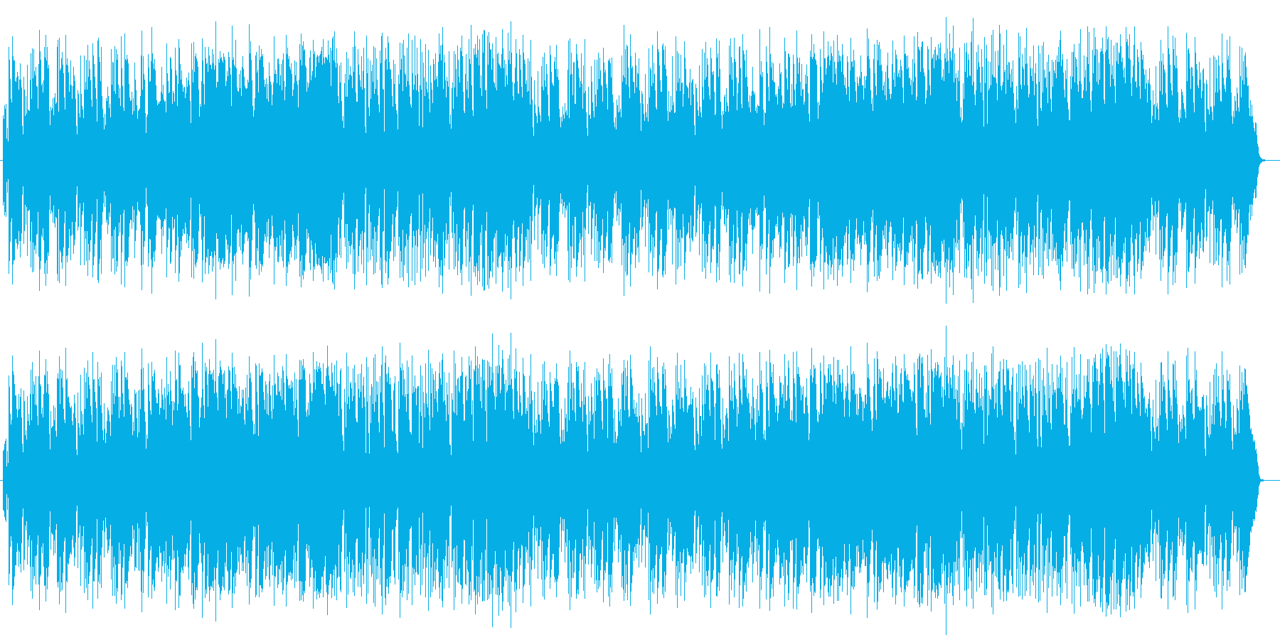 ゆったりとした明るいミュージックの再生済みの波形