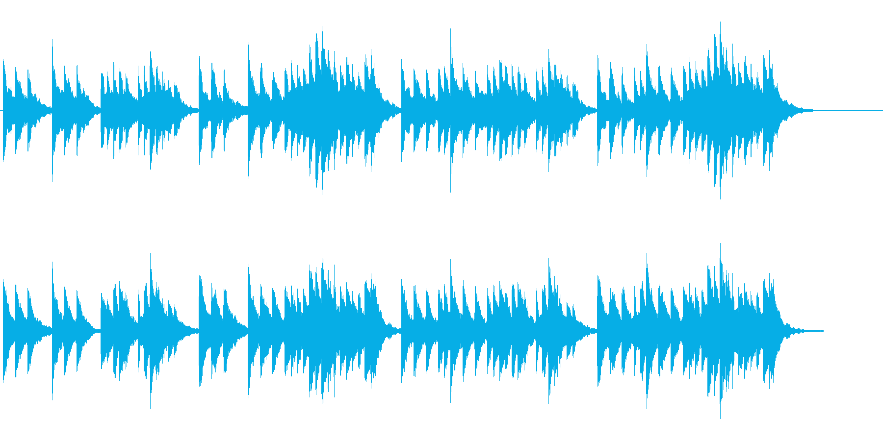 少しせつない感じのオルゴール曲ですの再生済みの波形