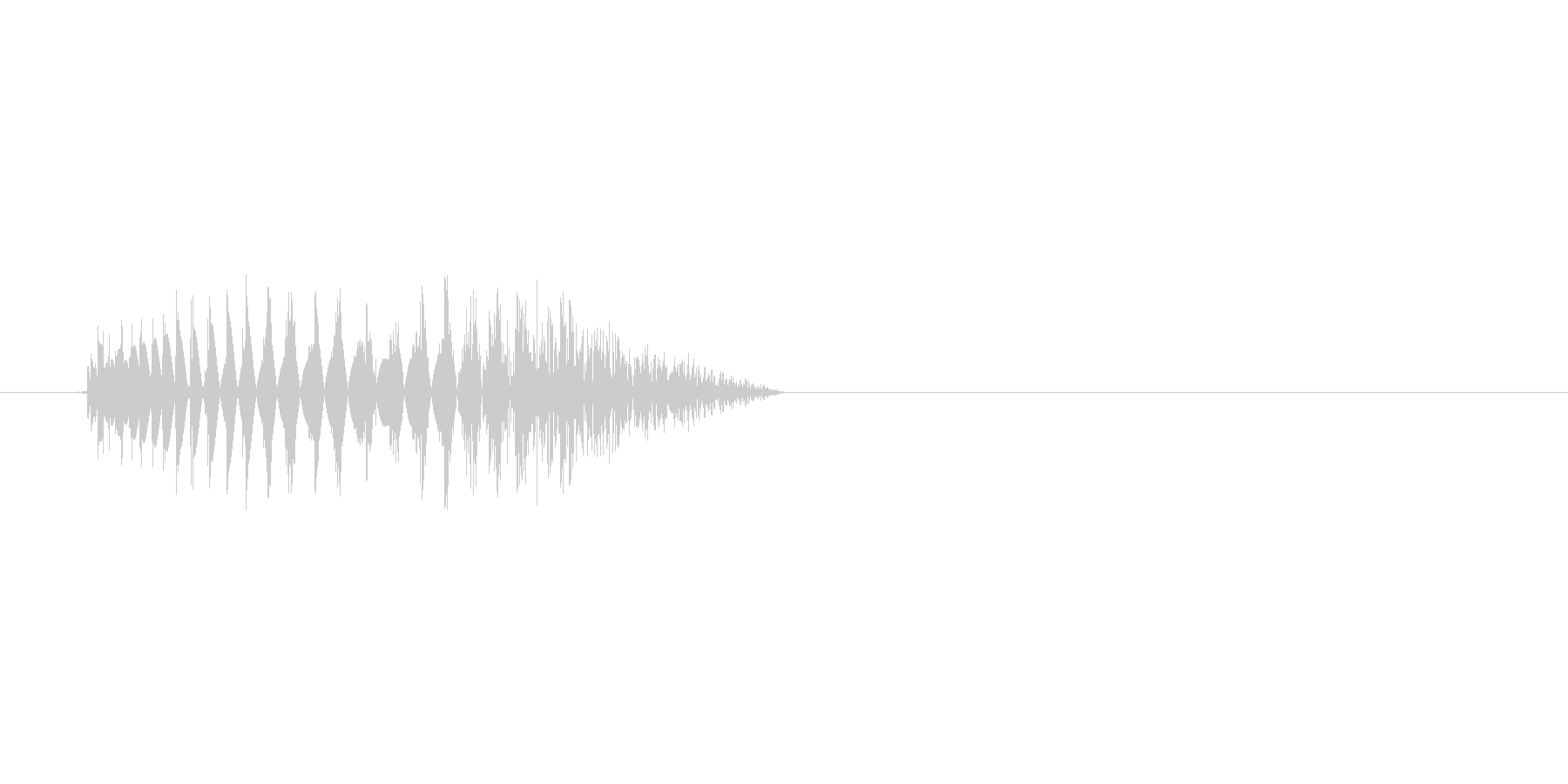 どす。打撃音(残響なし)です。 の未再生の波形