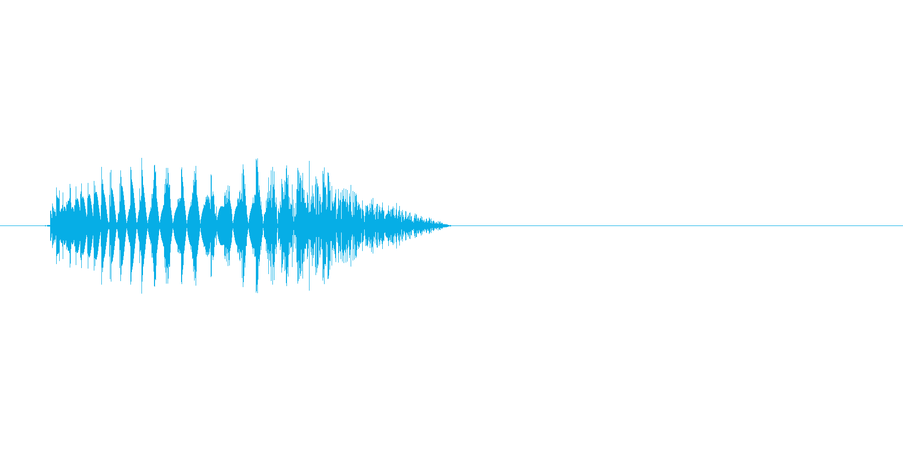 どす。打撃音(残響なし)です。 の再生済みの波形