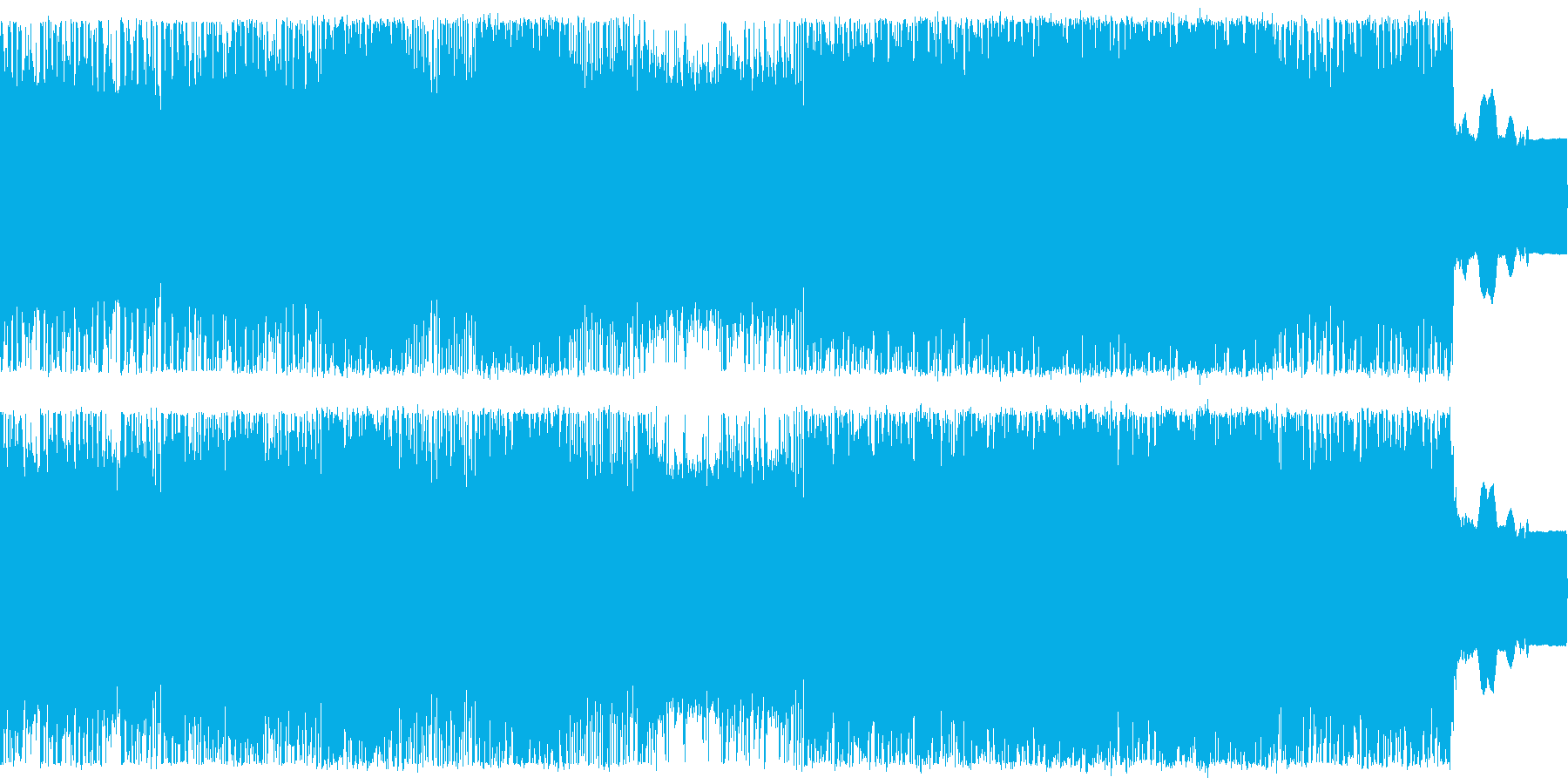 緊迫感のあるバトル向け曲の再生済みの波形