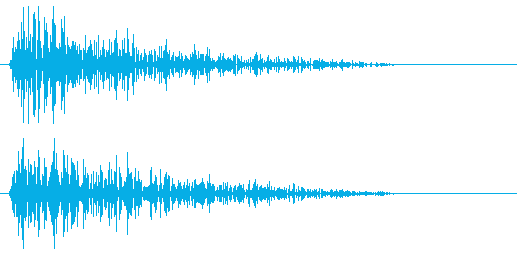 ガ〜ン(衝撃やショックを受けた時の音)の再生済みの波形