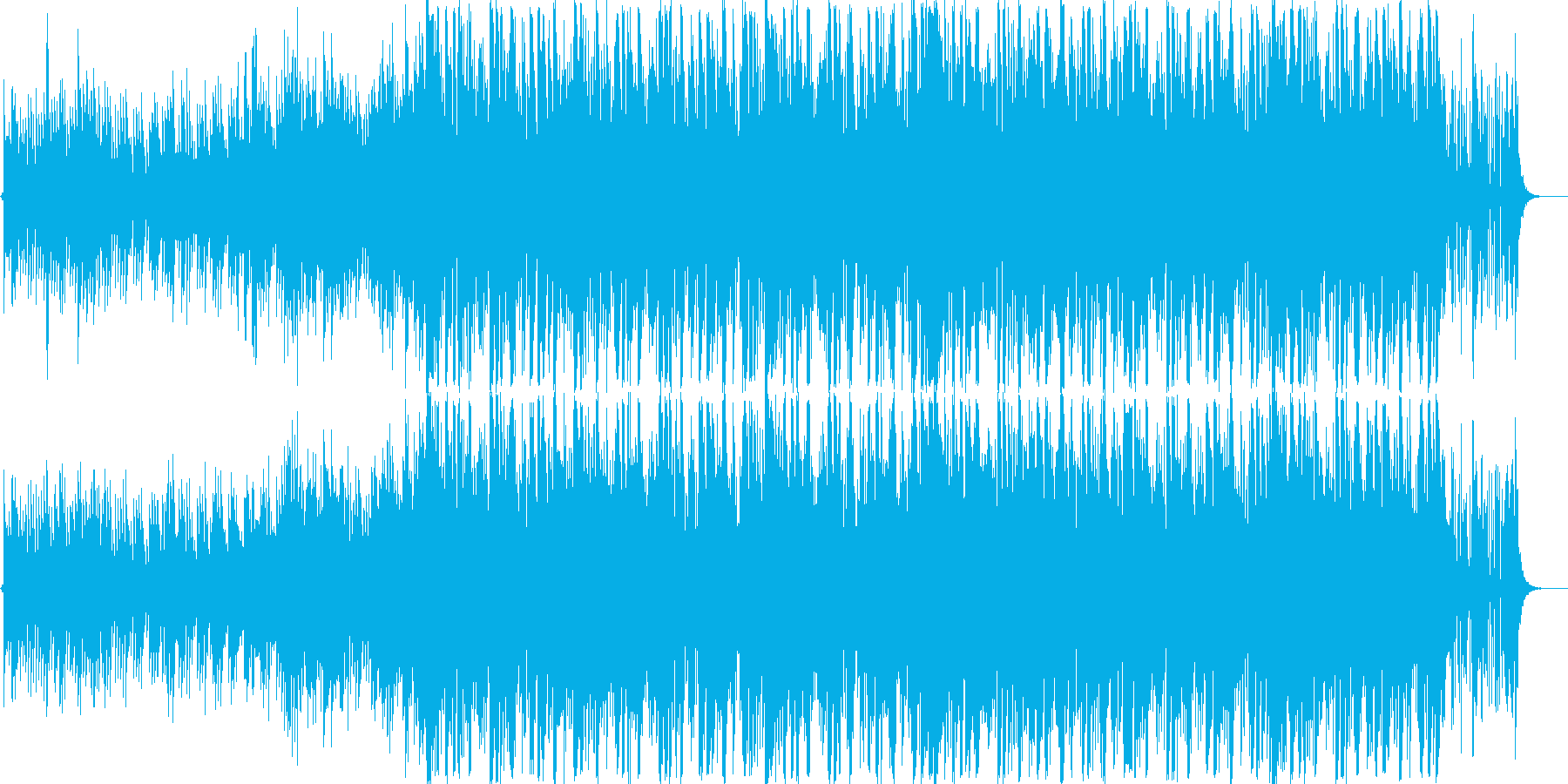 暗く緊迫感のあるBGMの再生済みの波形