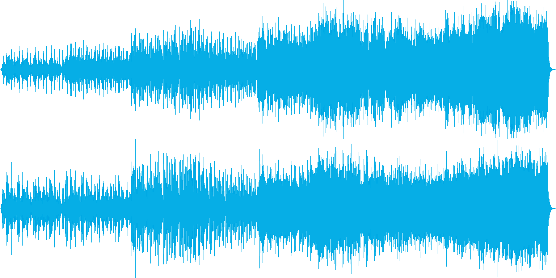癒し系バラード。切なく盛り上がるBGMの再生済みの波形
