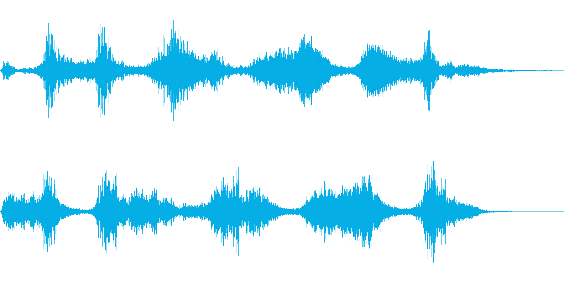 危険な物体が現れた音の再生済みの波形