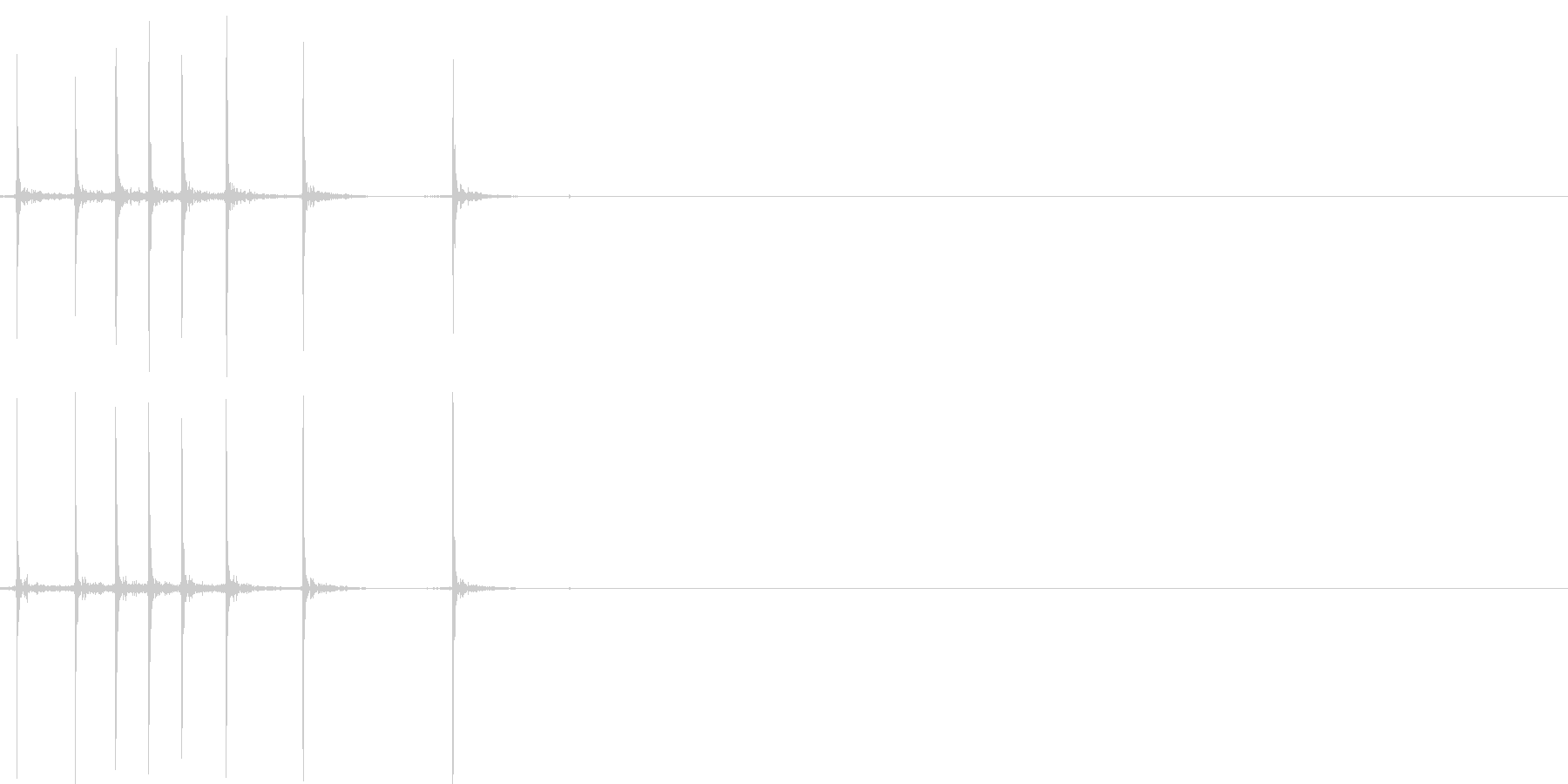 カッターの刃を出し入れする音(はやめ)の未再生の波形