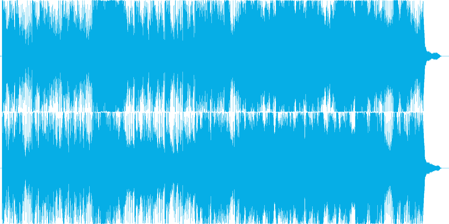 オーケストラ風の壮大な曲の再生済みの波形