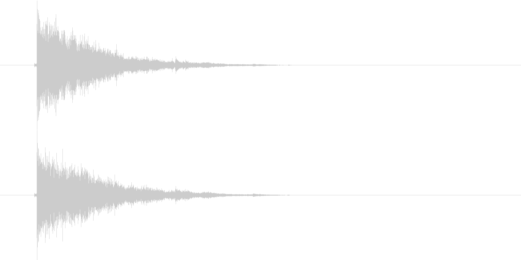 ガシャーン(割れる音)の未再生の波形