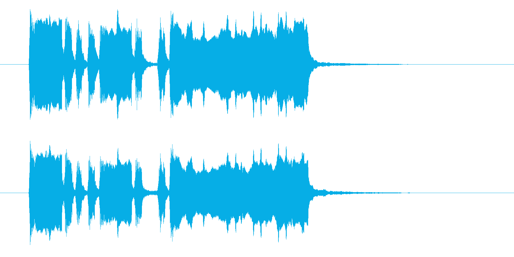 ファンファーレ(ラッパ、中音域)の再生済みの波形