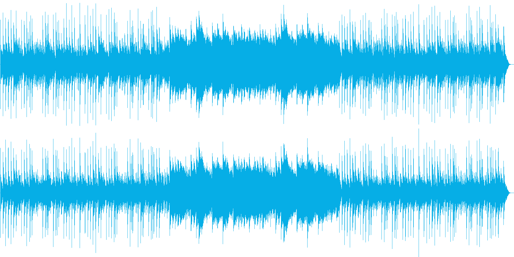 優しいリラクゼーション曲の再生済みの波形