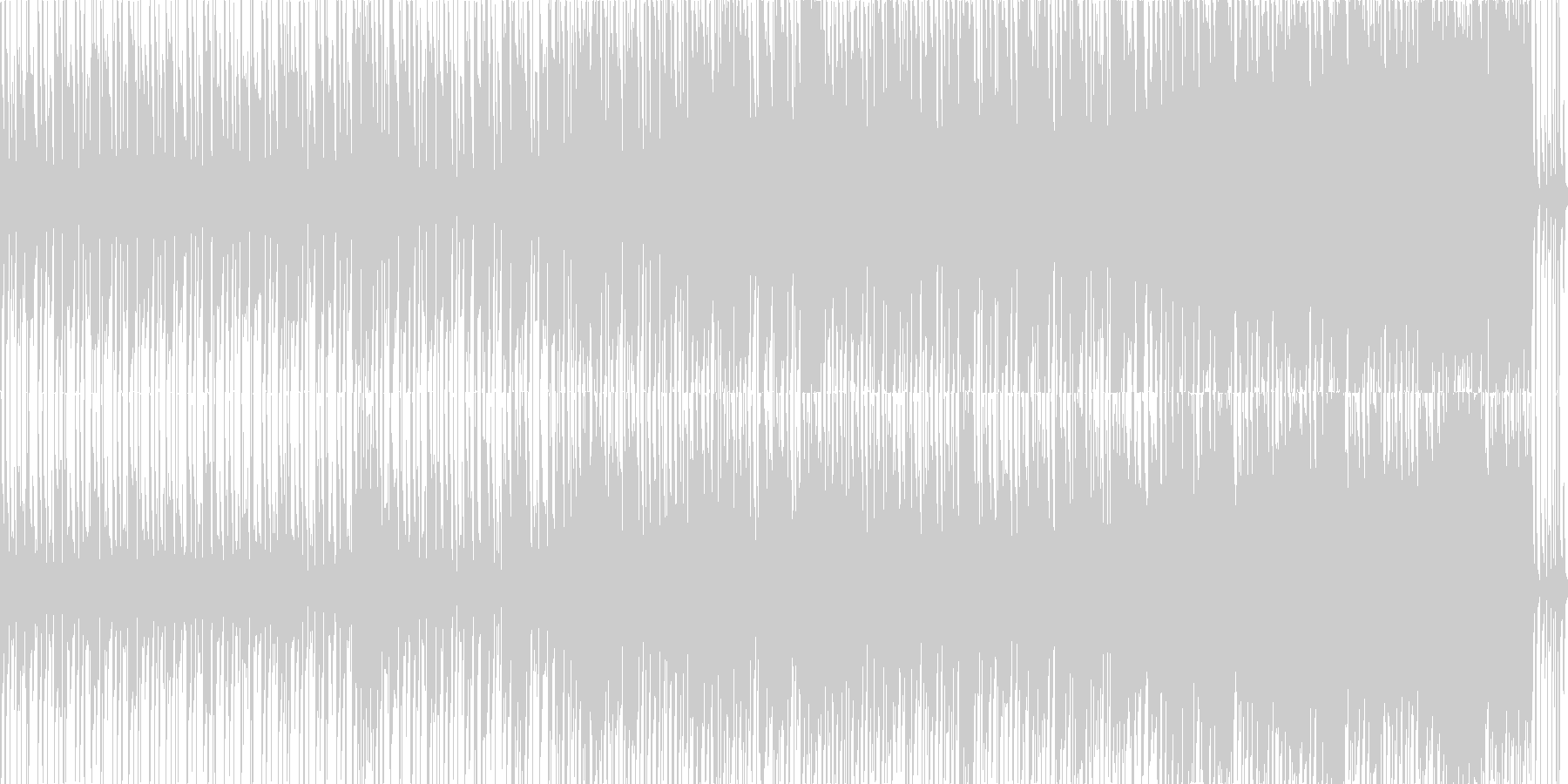 秋の切ない懐かしさのピアノメロディの未再生の波形