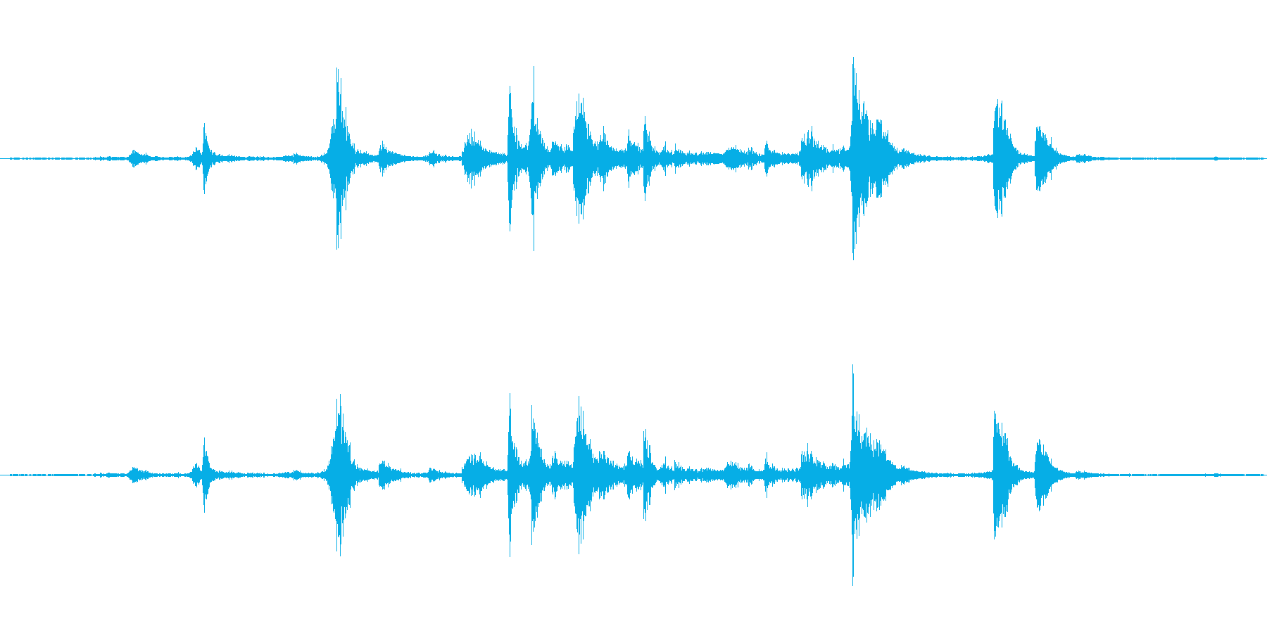 食器(ステンレス製)の音ですの再生済みの波形