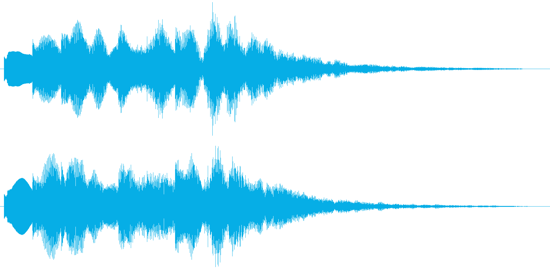 ポップで綺麗な音 優しい音 サウンドロゴの再生済みの波形