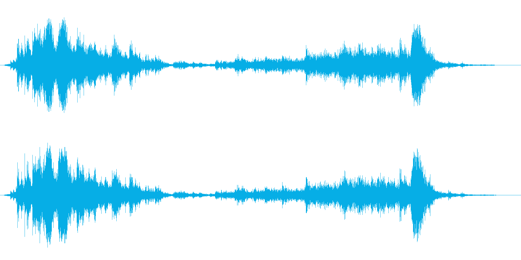 【生録音】ガラガラガラーガシャン(近め)の再生済みの波形