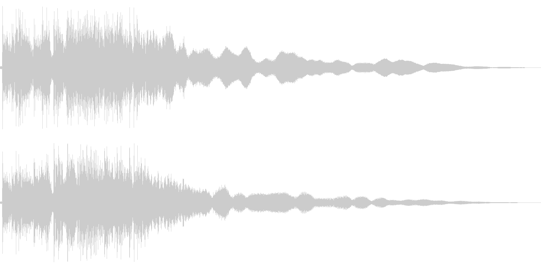 剣を鞘にしまう(カチーンと余韻が残る)の未再生の波形