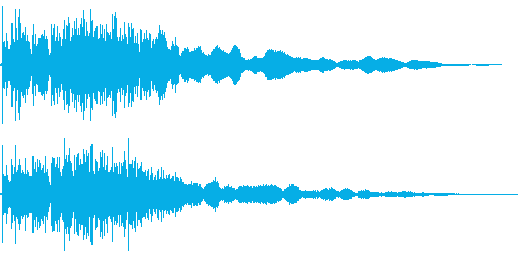 剣を鞘にしまう(カチーンと余韻が残る)の再生済みの波形