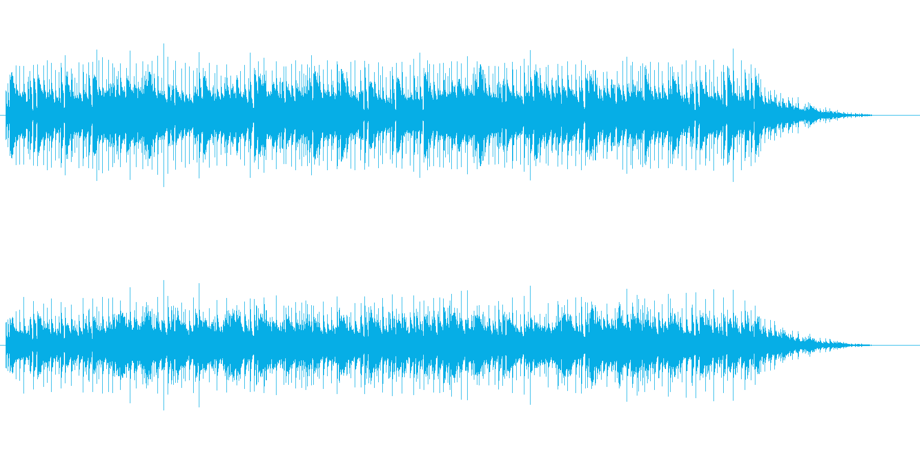 透明感のあるキラキラした曲の再生済みの波形