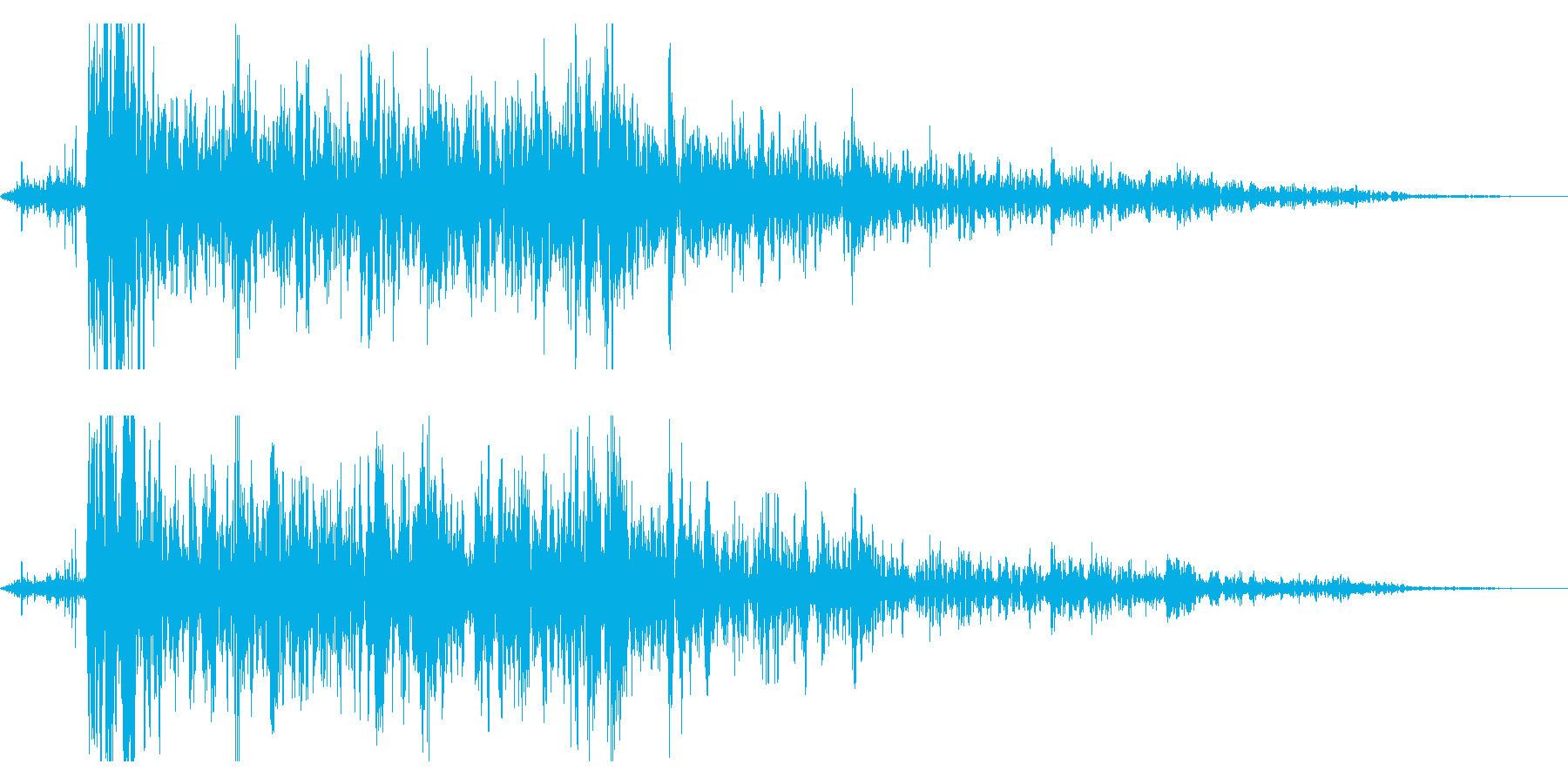 本当にリアルな連続花火の効果音!7の再生済みの波形