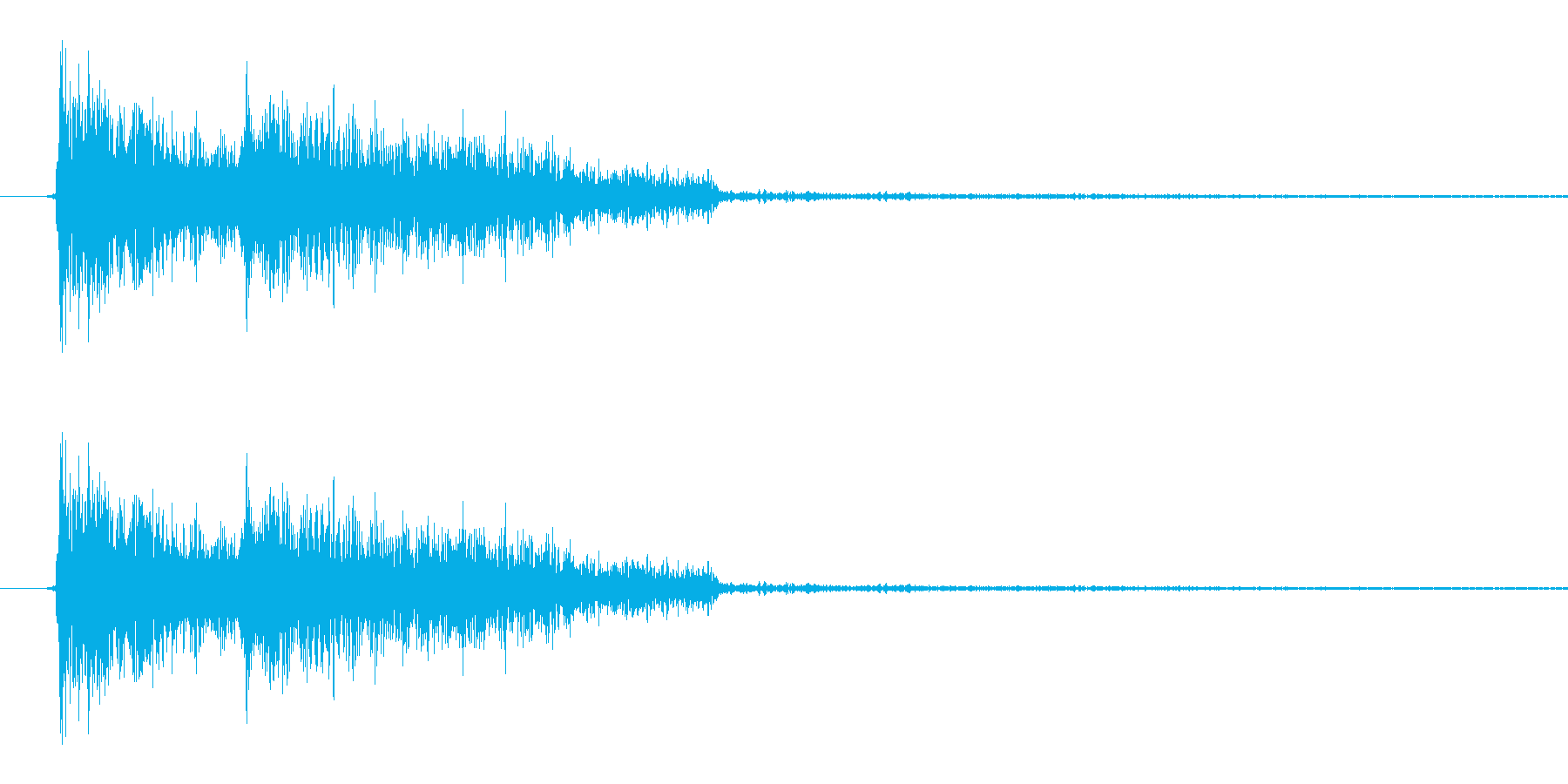 クイズの出題されるときの音の再生済みの波形
