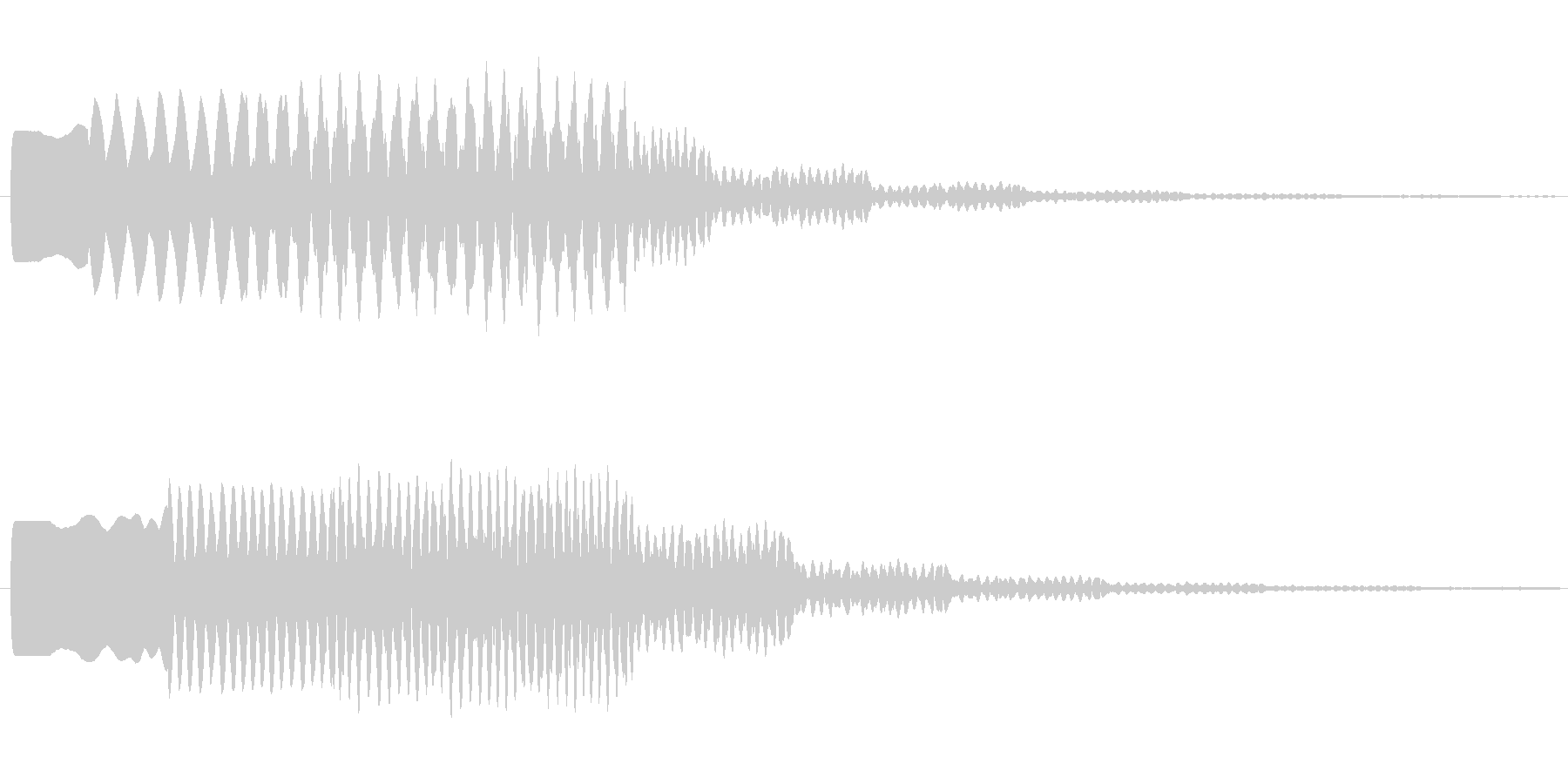 ヒュ~~ンという効果音の短いバージョン…の未再生の波形