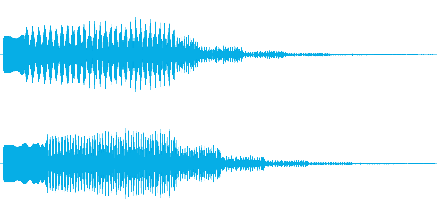 ヒュ~~ンという効果音の短いバージョン…の再生済みの波形