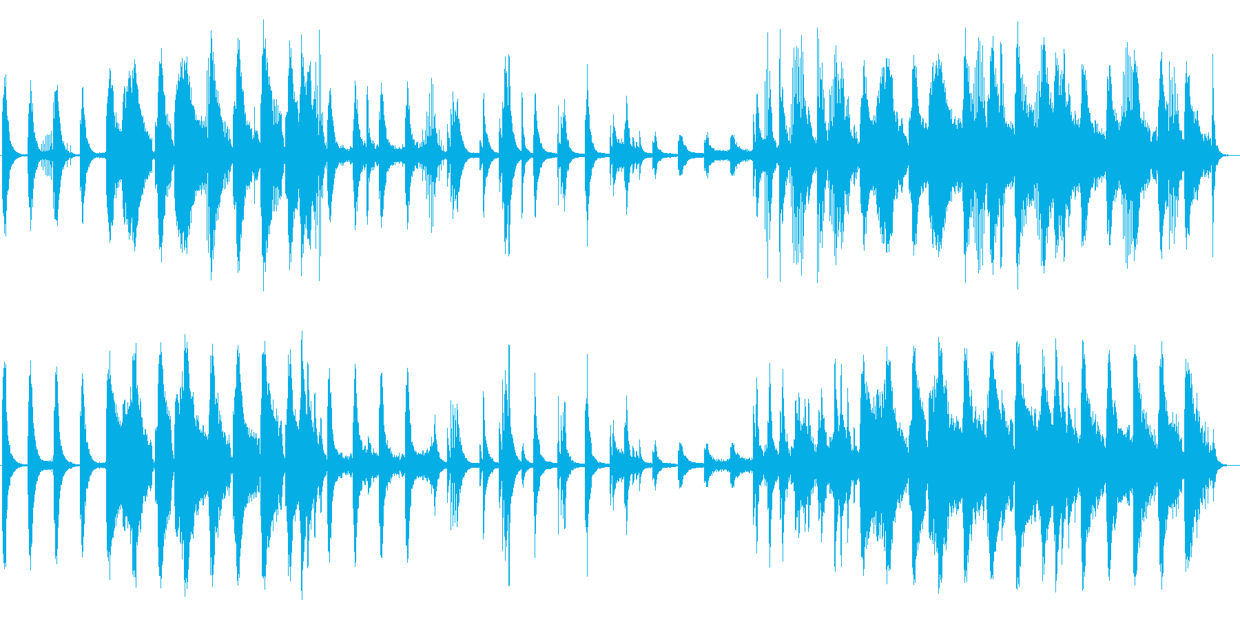 静寂ともの悲しさを見事に表現した和風曲の再生済みの波形